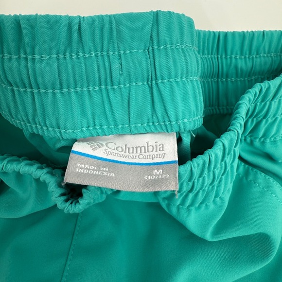 Columbia Girl's Teal Elastic Waist Pocket Shorts Size M‎ 10/12 - Picture 2 of 5